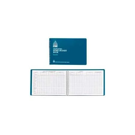 Dome® Home Budget Book, 10-1/2 X 7-3/8, Teal Cover